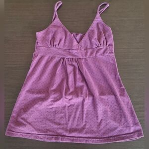 Streetwear Society Size Medium Polka Dot Purple And Black Tank Top